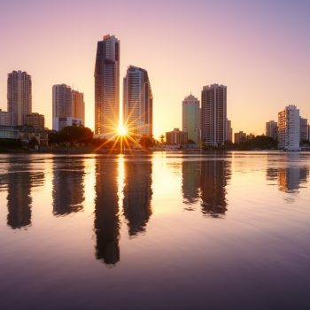 Picture of Brisbane skyline at sunrise